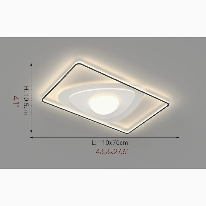 MIRODEMI® Ronse | Rectangle Creative Acrylic LED Ceiling Lamp