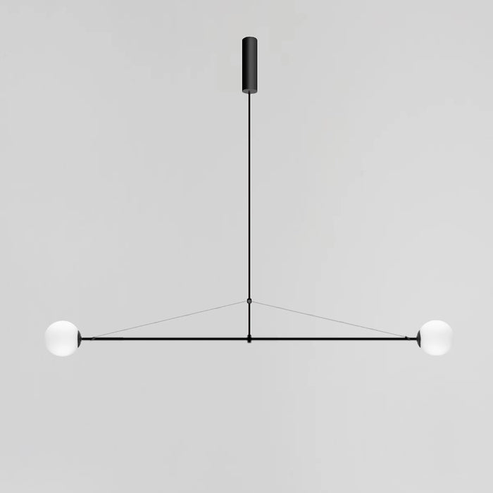 MIRODEMI Roquefort-les-Pins Minimalistic Black Pendant Light with Frosted Glass