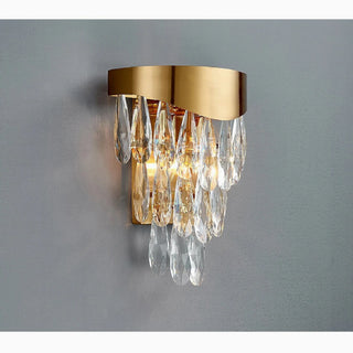 MIRODEMI® Roubion | Luxury Raindrops Gold Crystal Wall Sconce | wall light | wall lamp