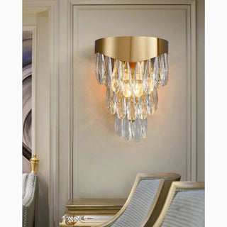 MIRODEMI® Roubion | Luxury Raindrops Gold Crystal Wall Sconce | wall light | wall lamp