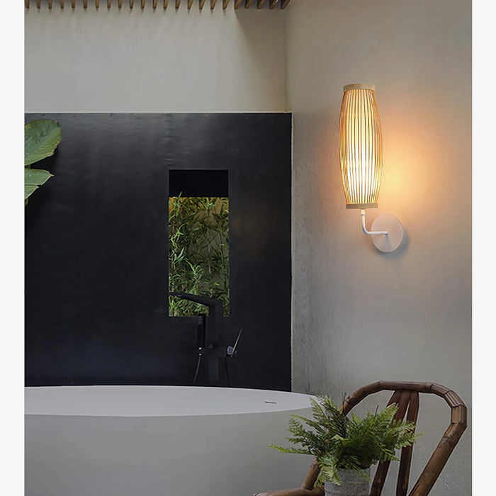 MIRODEMI® Rubí | Modern Japanese Bamboo Wall Lamp | wall light | wall sconce