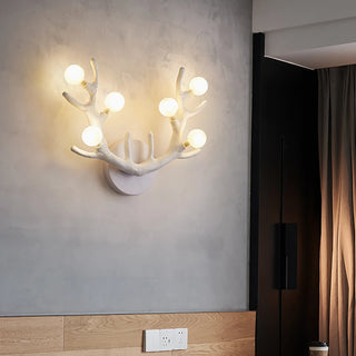 MIRODEMI® Deer Horns LED Wall Lamp with Glass Spheres for Bedroom, Living Room image | luxury lighting | deer horns lamps