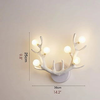 MIRODEMI® Deer Horns LED Wall Lamp with Glass Spheres for Bedroom, Living Room image | luxury lighting | deer horns lamps