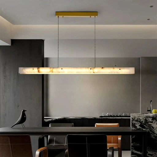 MIRODEMI® Safenwil | Lux Modern Marble Rectangle Chandelier 