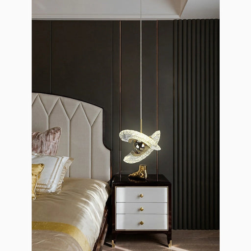 Contemporary Gold LED Pendant Lamp from Mirodemi for Bedroom