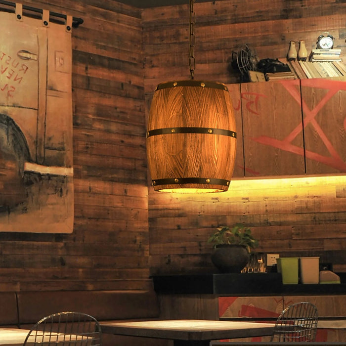 Vintage Wooden LED Pendant Lamp from Mirodemi for Dining Room