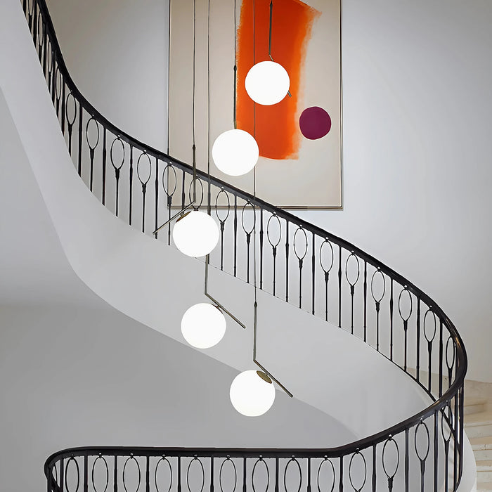 MIRODEMI® Saint-Jeannet | Modern design Duplex Spiral Pendant Chandelier For Stairway