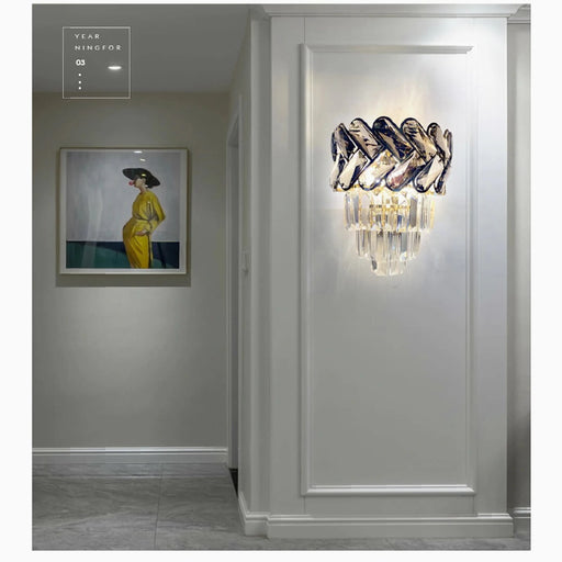 MIRODEMI® Saint-Léger | Luxury Modern Sconce With Big Crystals | wall light | wall lamp