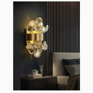 MIRODEMI® Sallagriffon | Creative Bouquet Gold Crystal Wall Sconce | wall light | wall lamp