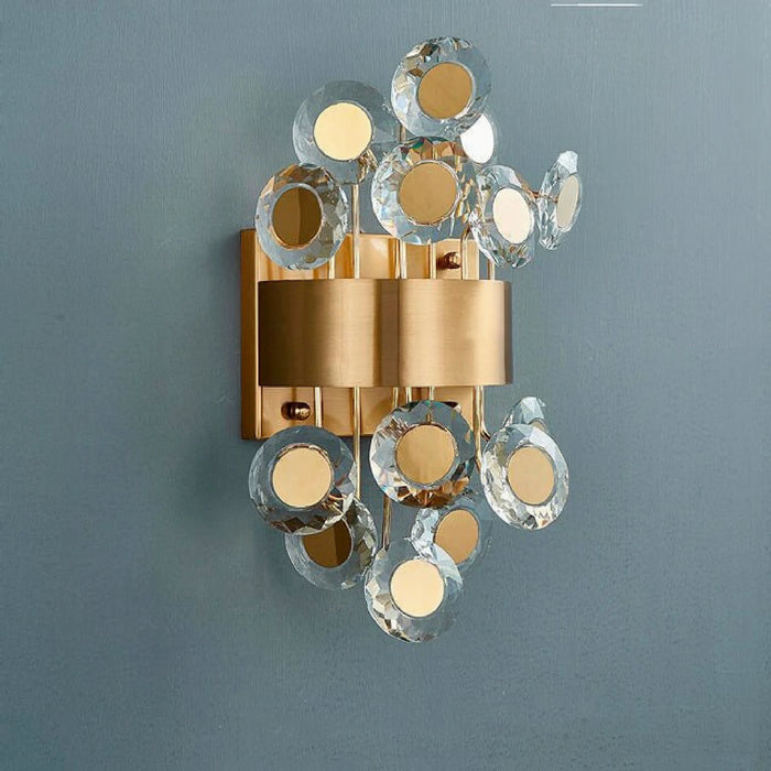 MIRODEMI® Sallagriffon | Creative Bouquet Gold Crystal Wall Sconce | wall light | wall lamp