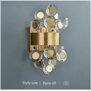 MIRODEMI® Sallagriffon | Creative Bouquet Gold Crystal Wall Sconce | wall light | wall lamp