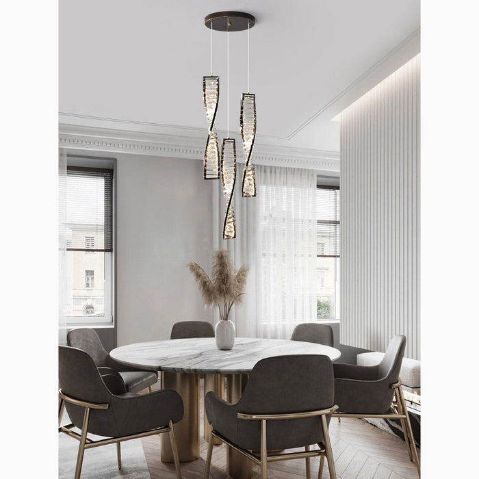 MIRODEMI® San Bartolomeo al Mare | Classy Modern Gold Crystal Chandelier for Home
