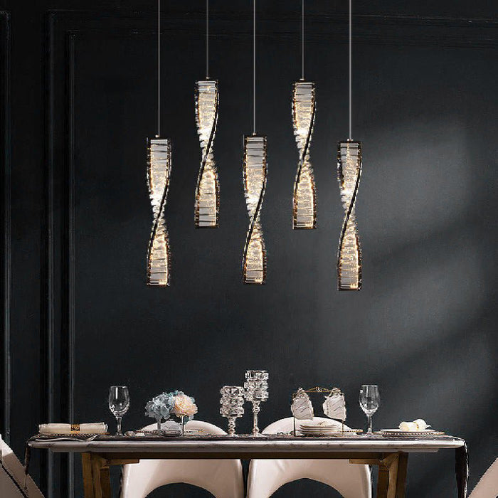 MIRODEMI® San Bartolomeo al Mare | Modern Gold Crystal Chandelier for Dining Room