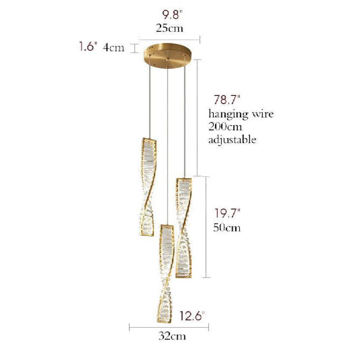 MIRODEMI® San Bartolomeo al Mare | Perfect Modern Gold Crystal Chandelier for Bedroom
