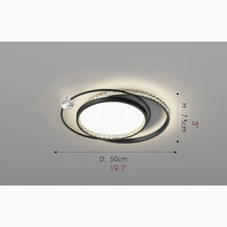 MIRODEMI® Sankt Vith | black Luxury Circle LED Chandelier