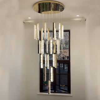 Santa Margherita Ligure | Creative Gold LED Crystal Chandelier from Mirodemi with Warm Light