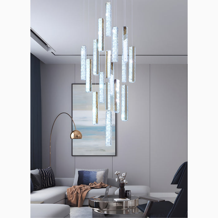 Santa Margherita Ligure | Creative Gold LED Crystal Chandelier from Mirodemi for Hotel