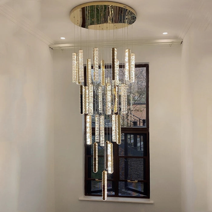 MIRODEMI® Santa Margherita Ligure | Creative Gold LED Crystal Chandelier