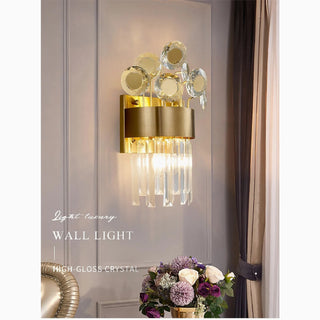 MIRODEMI® Saorge | Creative Bouquet Gold Crystal Wall Sconce | wall light | wall lamp