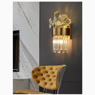 MIRODEMI® Saorge | Creative Bouquet Gold Crystal Wall Sconce | wall light | wall lamp