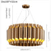 MIRODEMI® Sartene | Drum Brushed Gold Stainless Steel Chandelier