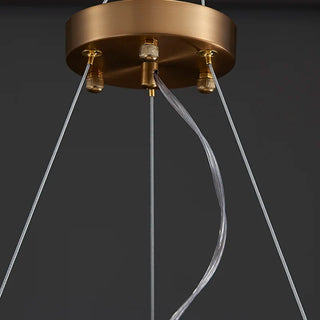 MIRODEMI® Sartene | Drum Brushed Gold Stainless Steel Chandelier