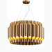 MIRODEMI® Sartene | Drum Brushed Gold Stainless Steel Chandelier