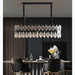 MIRODEMI® Sassello | Black Crystal Style Ceiling Chandelier for Dining Room