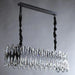 MIRODEMI® Sassello | Black Crystal Luxury Ceiling Chandelier for Dining Room