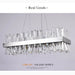 MIRODEMI® Sassello | Modern Design Rectangle Crystal Chandelier for Dining Room