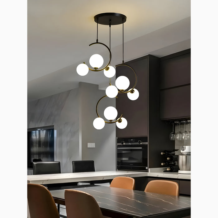 MIRODEMI Sauze | Art Iron Chandelier with Ball-Shaped Ceiling Lights