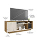 MIRODEMI® Sava | Designer Carved Oak TV Stand with Open Shelves