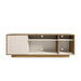 MIRODEMI® Sava | Designer Simple Oak TV Stand with Open Shelves