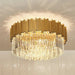 MIRODEMI® Savona | Elegant Round Gold Crystal Ceiling lamp