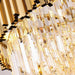 MIRODEMI® Savona | Elegant Round Gold Crystal light