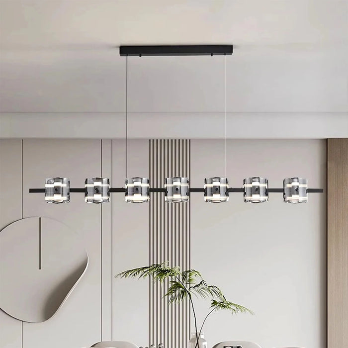 MIRODEMI® Schönenwerd | Stylish Creative Rectangle Glass Chandelier