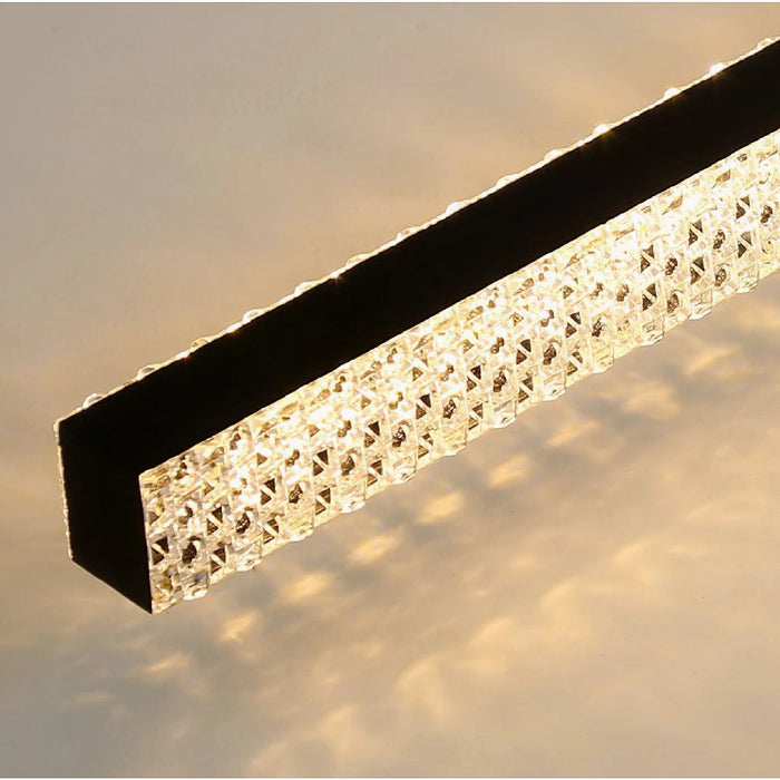 MIRODEMI® Schlieren | black Luxury Crystal LED Celling Light