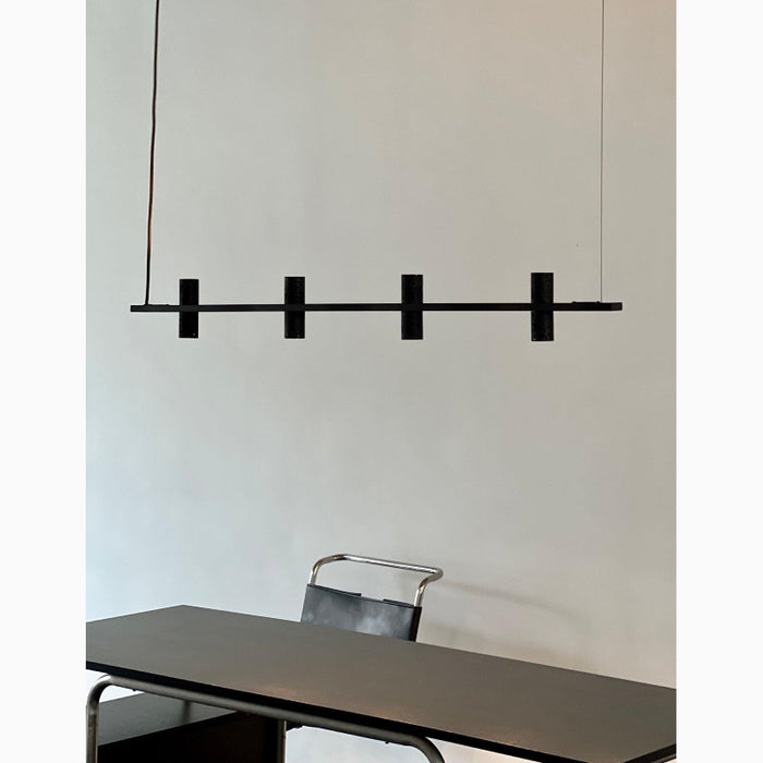 MIRODEMI® Seengen | Minimalistic Modern Black Copper Stone Chandelier