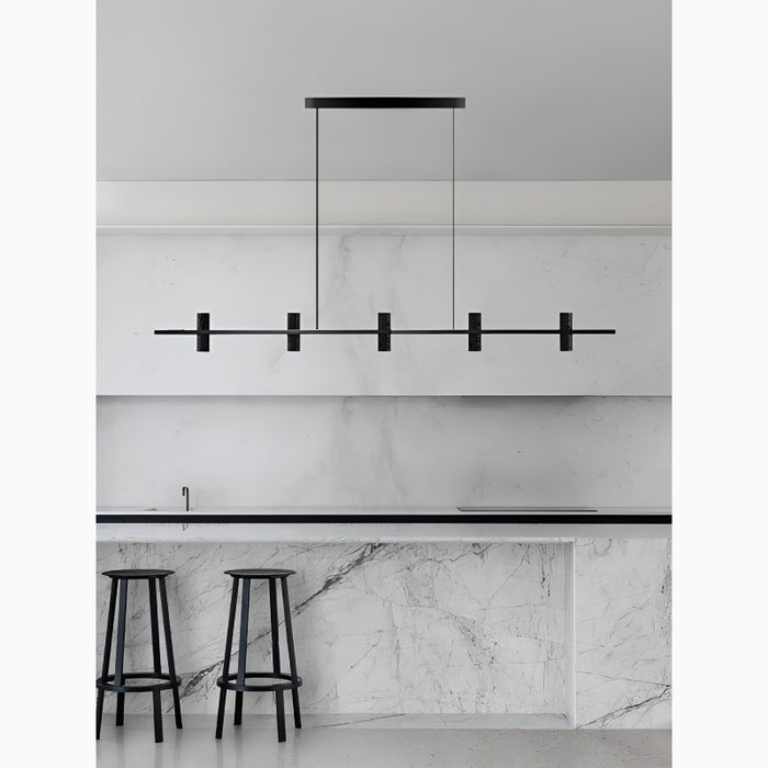 MIRODEMI® Seengen | Minimalistic Modern Black Copper Stone Chandelier