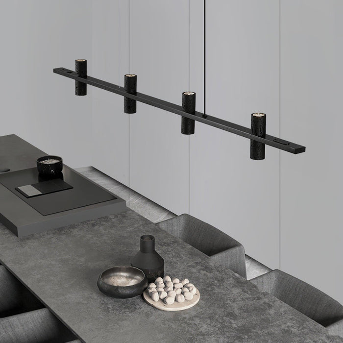 MIRODEMI® Seengen | Minimalistic Modern Black Copper Stone Chandelier