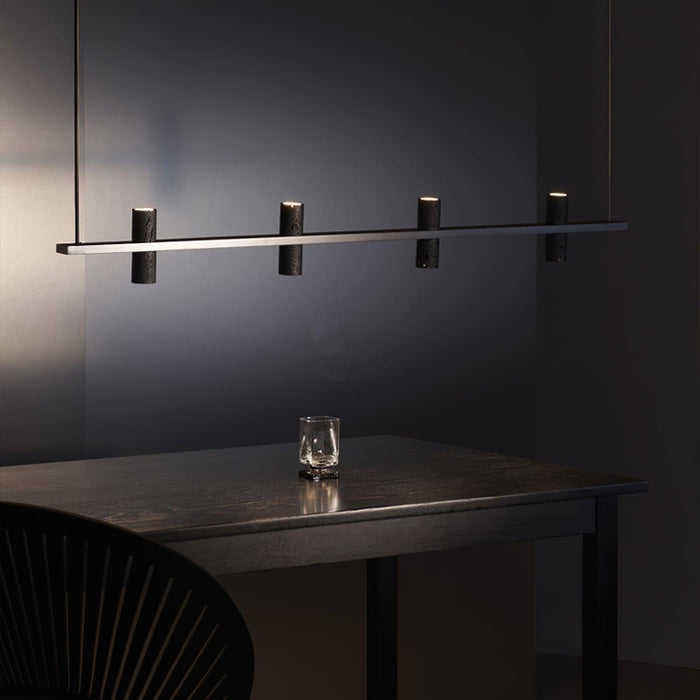 MIRODEMI® Seengen | Minimalistic Modern Black Copper Stone Chandelier