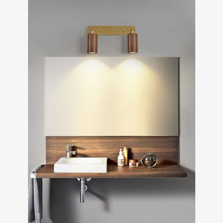 MIRODEMI® Creative Cylinder Wooden LED Wall Lamp for Bathroom, Bedroom image | luxury furniture | wooden wall lights