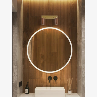 MIRODEMI® Creative Cylinder Wooden LED Wall Lamp for Bathroom, Bedroom image | luxury furniture | wooden wall lights