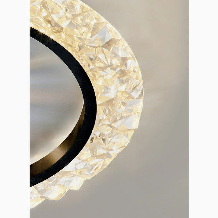 MIRODEMI® Sint-Truiden | Modern Creative bLACK LED Crystal Ceiling Lamp