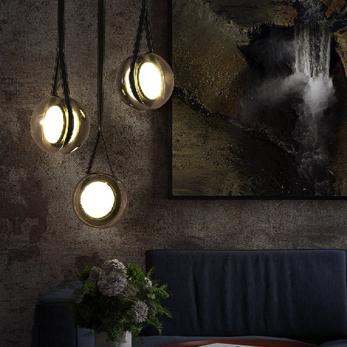MIRODEMI® Soldano Luxury Nordic Style Smoke Glass Ball Pendant Lights for Dining Room image | luxury lighting | glass ball lamps