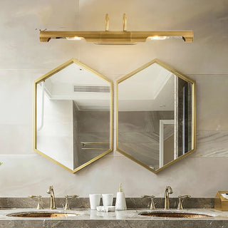 MIRODEMI® Mirrored Long Copper LED Wall Lamp for Dressing Room, Bathroom image | luxury lighting | luxury wall lamps