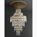 MIRODEMI®  Sospel | Aristocratic Gold Ring Large Crystal Lighting Fixture