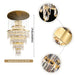 MIRODEMI®  Sospel | Aristocratic Gold Ring LED Large Crystal Chandelier