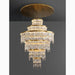 MIRODEMI®  Sospel | Aristocratic Gold Ring Large Crystal Lighting