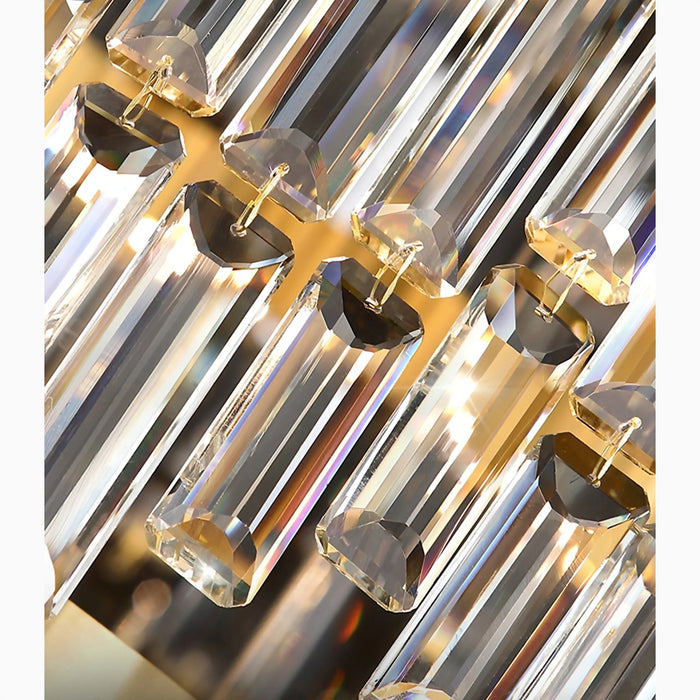 MIRODEMI®  Sospel | Gold Ring Large Crystal Chandelier